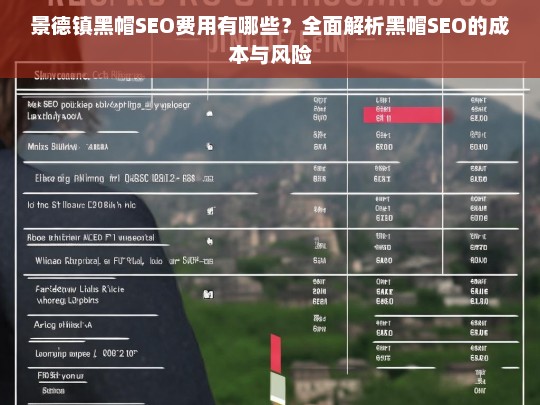 景德镇黑帽SEO费用及风险解析，全面揭秘成本与潜在隐患
