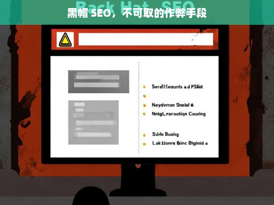 黑帽 SEO，不可取的作弊手段，黑帽 SEO，作弊手段不可取